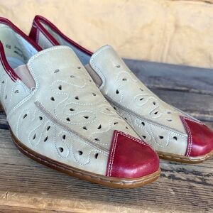 Rieker tan and red Women's Loafers